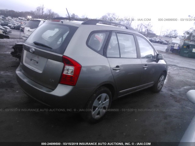 KNAFG528497267262 - 2009 KIA RONDO LX/EX GRAY photo 4