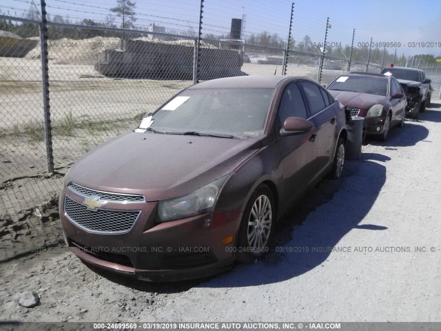 1G1PK5SC0C7203133 - 2012 CHEVROLET CRUZE RED photo 2