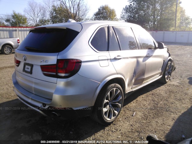 5UXKR0C53F0K52287 - 2015 BMW X5 XDRIVE35I SILVER photo 4