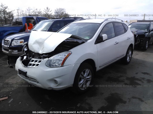 JN8AS5MV9CW403367 - 2012 NISSAN ROGUE S/SV WHITE photo 2