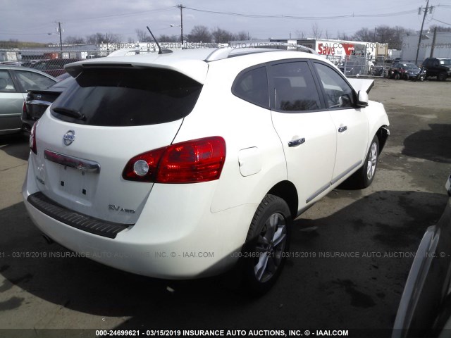 JN8AS5MV9CW403367 - 2012 NISSAN ROGUE S/SV WHITE photo 4