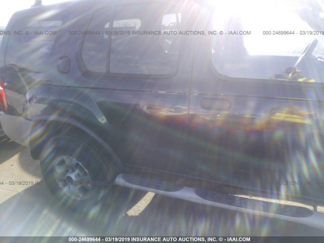 5N1ED28Y21C507266 - 2001 NISSAN XTERRA XE/SE BLACK photo 6