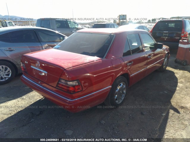 WDBEA34EXSC168514 - 1995 MERCEDES-BENZ E 420 BASE/420 SPECIAL RED photo 4