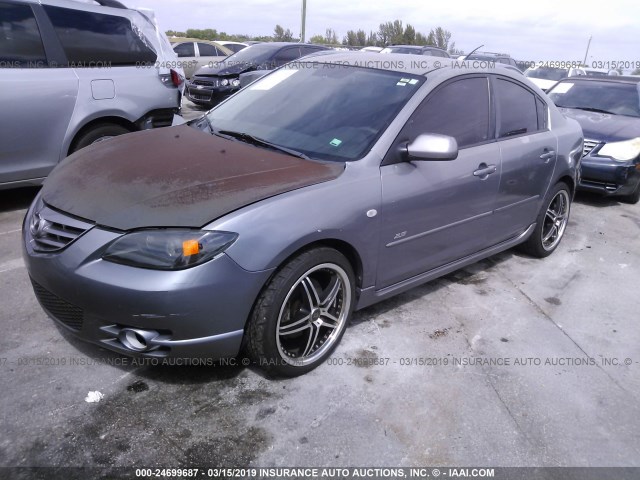 JM1BK323941177013 - 2004 MAZDA 3 S GRAY photo 2