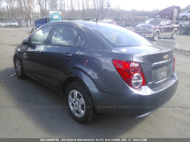 1G1JA5SG6D4199460 - 2013 CHEVROLET SONIC LS GRAY photo 3