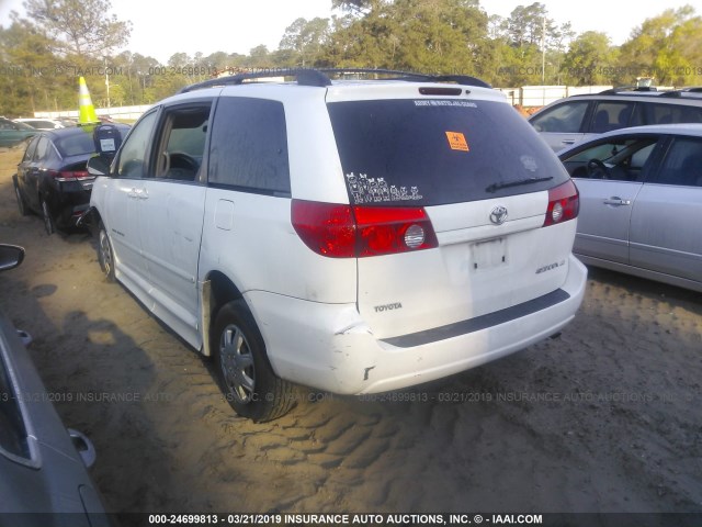 5TDZK23C88S130393 - 2008 TOYOTA SIENNA CE/LE WHITE photo 3