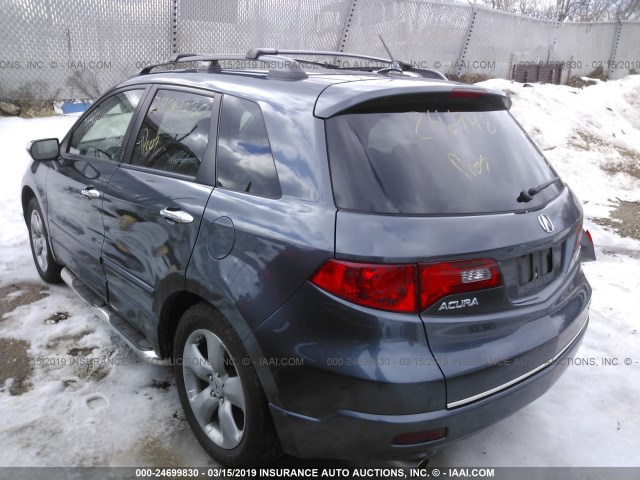 5J8TB18547A002742 - 2007 ACURA RDX TECHNOLOGY GRAY photo 3