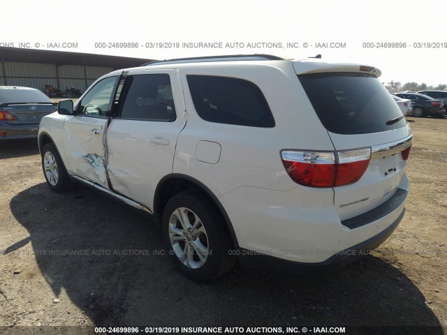 1C4RDHAG0CC257927 - 2012 DODGE DURANGO SXT WHITE photo 3