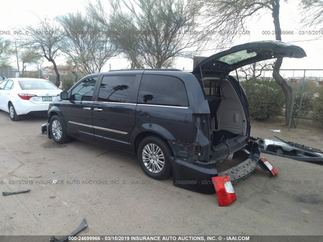 2C4RC1CG9DR677167 - 2013 CHRYSLER TOWN & COUNTRY TOURING L Dark Blue photo 3