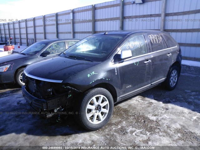 2LMDJ6JC1ABJ34414 - 2010 LINCOLN MKX BLACK photo 2