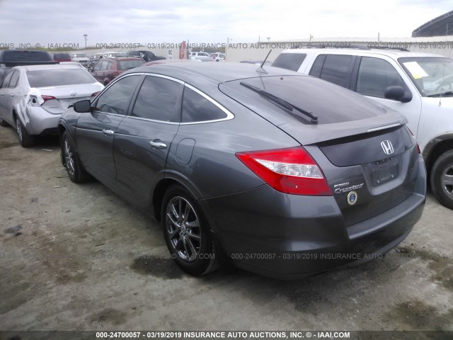 5J6TF1H52AL001999 - 2010 HONDA ACCORD CROSSTOUR EXL GRAY photo 3