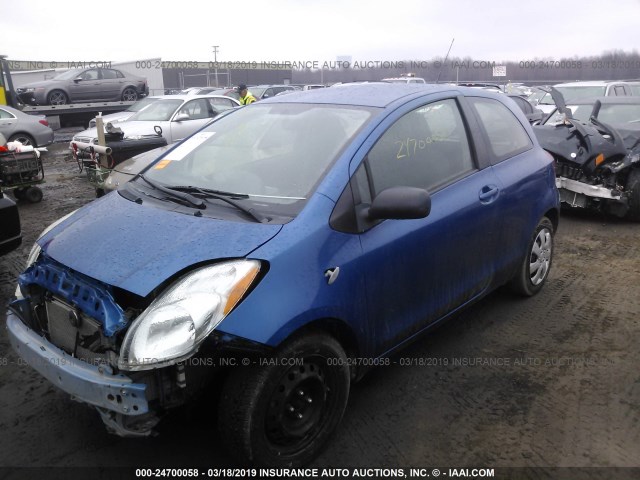 JTDJT903095247786 - 2009 TOYOTA YARIS BLUE photo 2