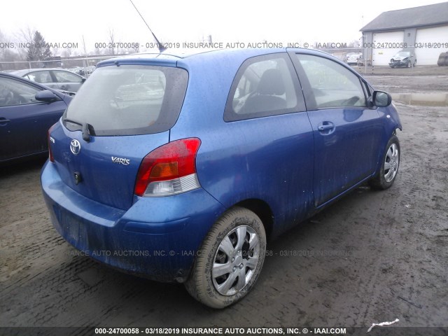 JTDJT903095247786 - 2009 TOYOTA YARIS BLUE photo 4