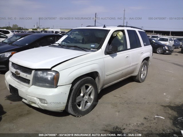 1GNDS13S482132569 - 2008 CHEVROLET TRAILBLAZER LS/LT WHITE photo 2