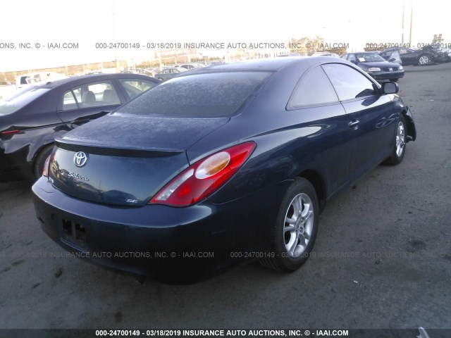 4T1CE38P76U708356 - 2006 TOYOTA CAMRY SOLARA SE/SLE BLUE photo 4