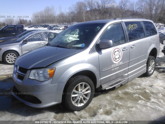 2C4RDGCG5DR799007 - 2013 DODGE GRAND CARAVAN SXT GRAY photo 2