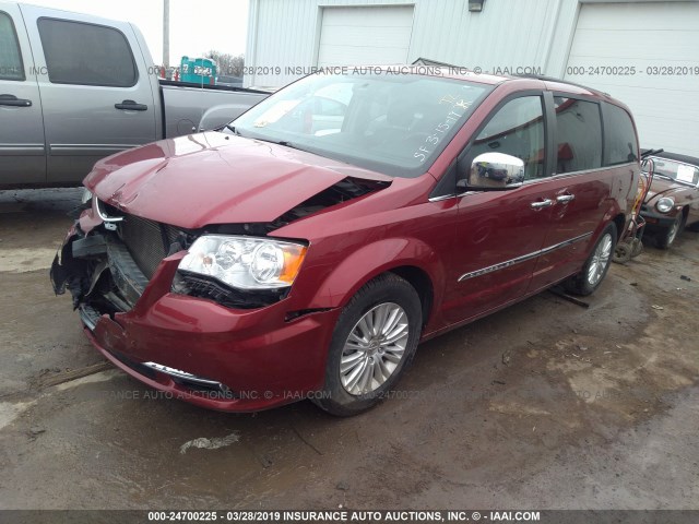 2C4RC1CG9CR117146 - 2012 CHRYSLER TOWN & COUNTRY TOURING L RED photo 2