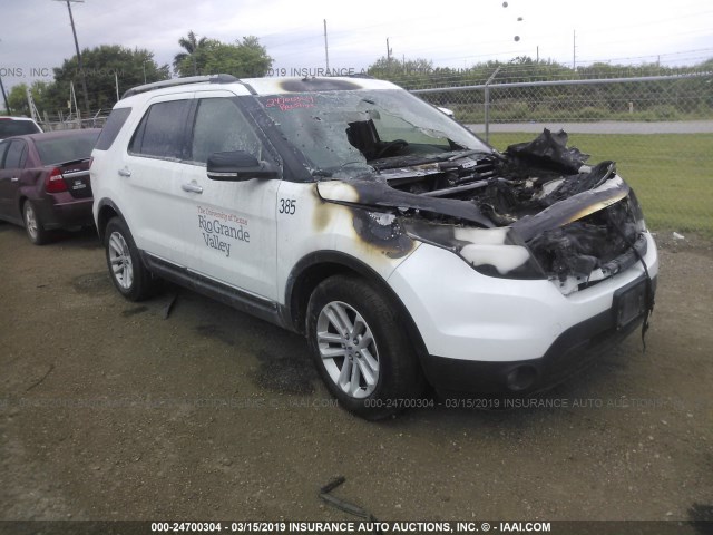 1FM5K7D8XFGB91513 - 2015 FORD EXPLORER XLT WHITE photo 1