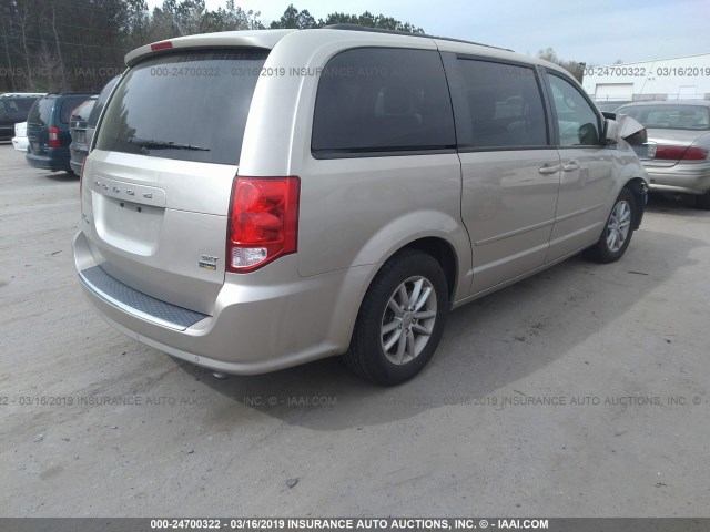 2C4RDGCG5FR566554 - 2015 DODGE GRAND CARAVAN SXT GOLD photo 4