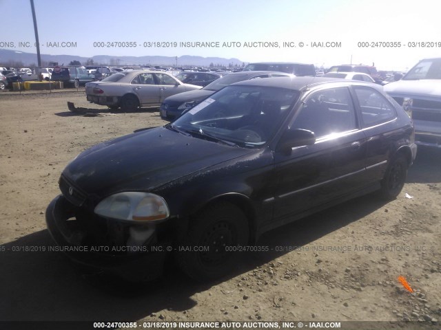 2HGEJ6442TH105076 - 1996 HONDA CIVIC DX BLACK photo 2