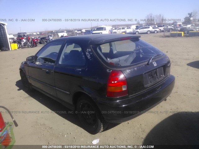 2HGEJ6442TH105076 - 1996 HONDA CIVIC DX BLACK photo 3