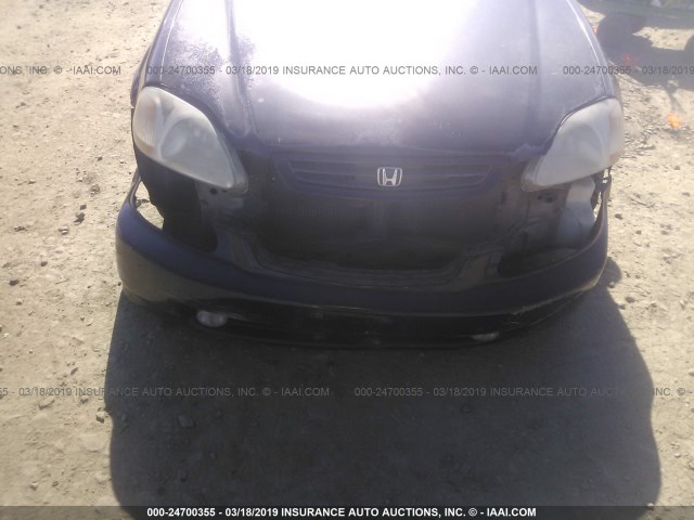 2HGEJ6442TH105076 - 1996 HONDA CIVIC DX BLACK photo 6