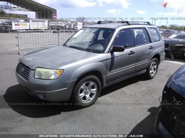 JF1SG63636H720139 - 2006 SUBARU FORESTER 2.5X GRAY photo 2