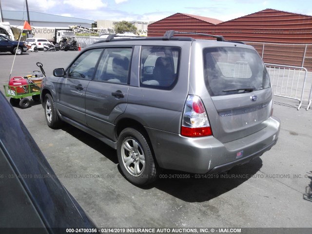 JF1SG63636H720139 - 2006 SUBARU FORESTER 2.5X GRAY photo 3