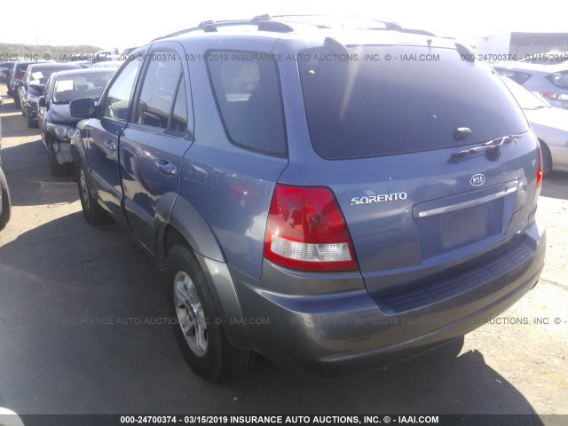 KNDJD733355363622 - 2005 KIA SORENTO EX/LX BLUE photo 3