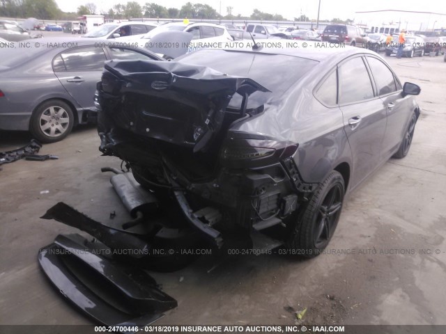 3FA6P0K91FR166348 - 2015 FORD FUSION TITANIUM GRAY photo 4