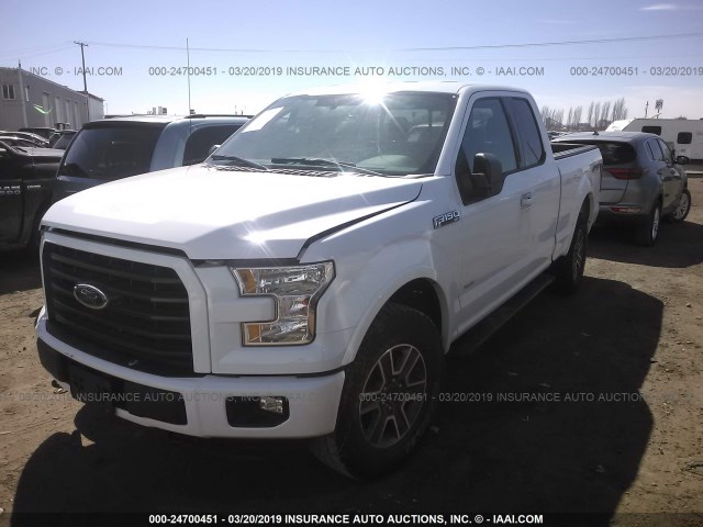 1FTFX1EG1GKF99779 - 2016 FORD F150 SUPER CAB WHITE photo 2