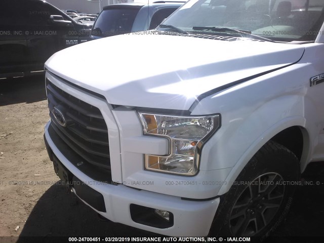 1FTFX1EG1GKF99779 - 2016 FORD F150 SUPER CAB WHITE photo 6