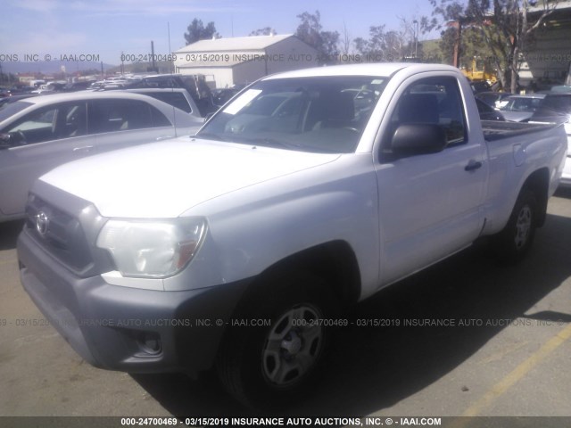 5TFNX4CN4DX017333 - 2013 TOYOTA TACOMA WHITE photo 2