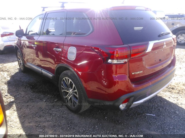 JA4AD3A31GZ013780 - 2016 MITSUBISHI OUTLANDER SE/SEL RED photo 3