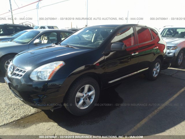 JN8AS5MV8CW704941 - 2012 NISSAN ROGUE S/SV BLACK photo 2