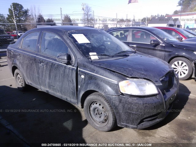 KL1TD56658B239139 - 2008 CHEVROLET AVEO LS BLACK photo 1