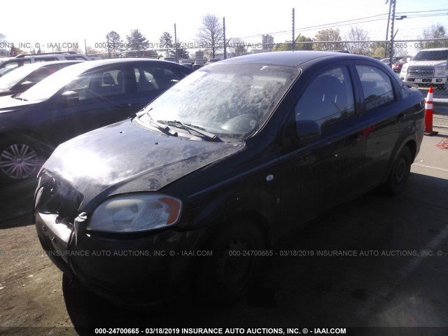 KL1TD56658B239139 - 2008 CHEVROLET AVEO LS BLACK photo 2