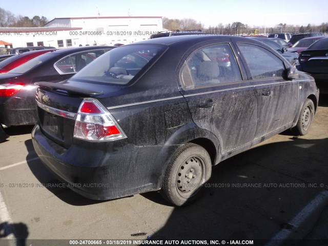 KL1TD56658B239139 - 2008 CHEVROLET AVEO LS BLACK photo 4