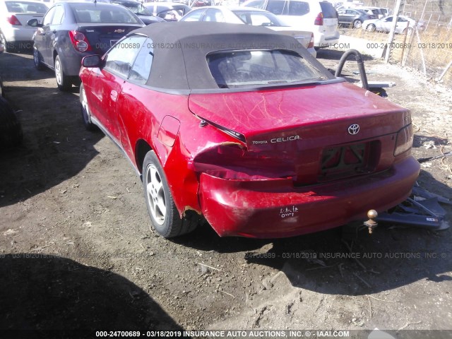 JT5ST07K5S0028768 - 1995 TOYOTA CELICA GT RED photo 3