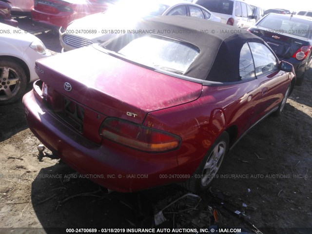JT5ST07K5S0028768 - 1995 TOYOTA CELICA GT RED photo 4