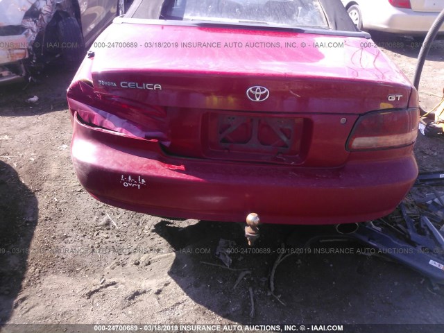 JT5ST07K5S0028768 - 1995 TOYOTA CELICA GT RED photo 6