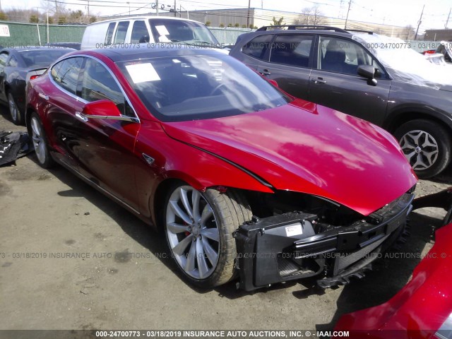 5YJSA1E41GF142554 - 2016 TESLA MODEL S Կարմիր լուսանկար 1