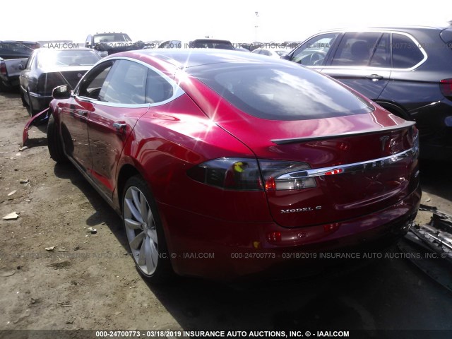 5YJSA1E41GF142554 - 2016 TESLA MODEL S Կարմիր լուսանկար 3