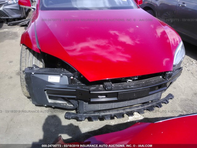 5YJSA1E41GF142554 - 2016 TESLA MODEL S Կարմիր լուսանկար 6