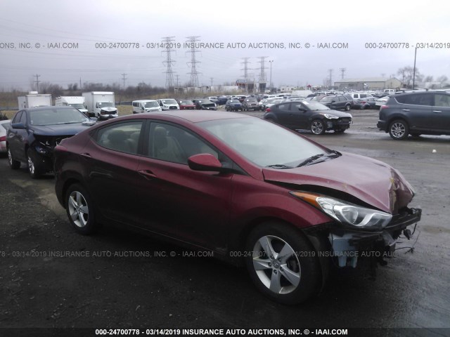 5NPDH4AE3DH326234 - 2013 HYUNDAI ELANTRA GLS/LIMITED RED photo 1