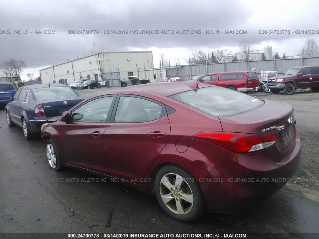 5NPDH4AE3DH326234 - 2013 HYUNDAI ELANTRA GLS/LIMITED RED photo 3