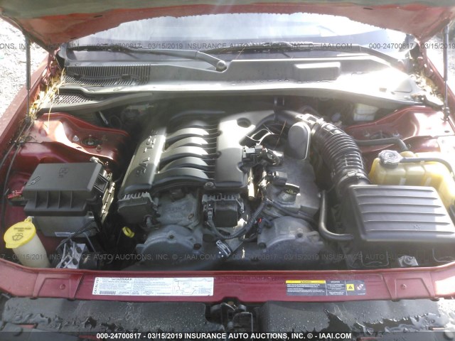 2D4FV48V05H571397 - 2005 DODGE MAGNUM SXT RED photo 10