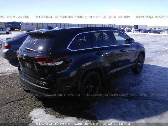 5TDJZRFH1KS567426 - 2019 TOYOTA HIGHLANDER SE/XLE BLACK photo 4