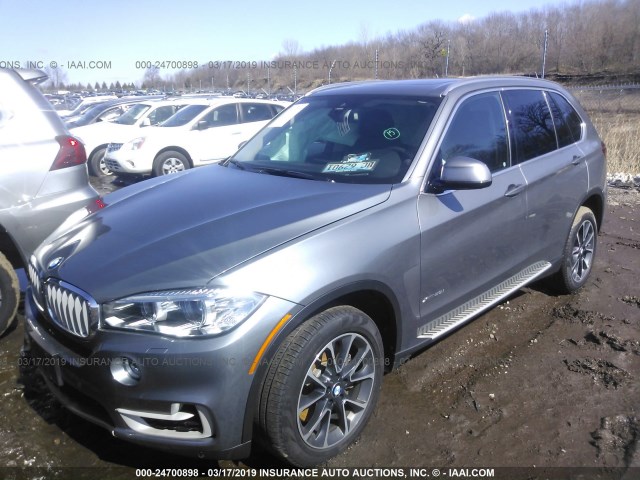 5UXKR6C52G0J81104 - 2016 BMW X5 XDRIVE50I GRAY photo 2