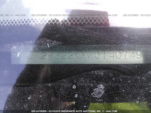 JT2BG22KXW0140749 - 1998 TOYOTA CAMRY CE/LE/XLE GRAY photo 9